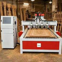 Routeur CNC rotatif à 4 axes multi-têtes (6/8/10/12 broches) pour la gravure de bois plat et cylindrique, idéal pour les pieds de table et les escaliers