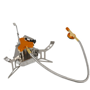 Réchaud à gaz pliable <span class=keywords><strong>portable</strong></span> pour la randonnée en plein air avec allumage piézoélectrique intégré, mini réchauds coupe-vent - Product Image 3