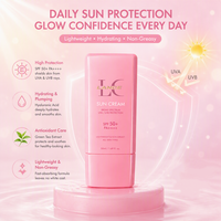 Crème solaire Lance Private Label, protection large spectre UVA/UVB, SPF 50+, PA++++, légère et non grasse, pour tous types de peaux