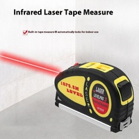 High Precision Multifunctional Electronic Ruler Instrument Laser Level Infrared Tape Distance Meter Digital Display Metric
