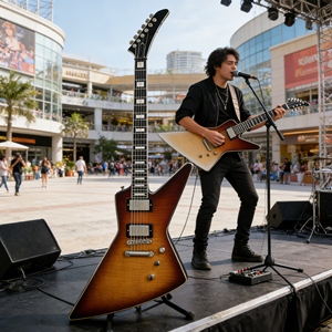 Guitarra Eléctrica Semi-Hueca y Guitarra Eléctrica de Cuerpo Hueco de Alta Calidad, Tono Vintage para <span class=keywords><strong>Blues</strong></span> y <span class=keywords><strong>Jazz</strong></span> - Product Image 2