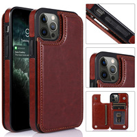 Étui portefeuille en cuir PU de haute qualité avec support et porte-cartes pour iPhone 17, 17 Pro, 17 Pro Max, 16 Pro Max