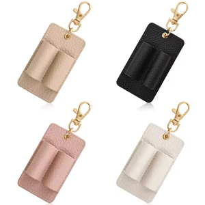 Porte-stylo double portable en cuir anti-perte avec cordon de poche et clip pour infirmières, coursiers, employés de bureau - Product Image 6