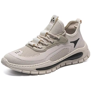 Zapatos deportivos de hombre de alta calidad y a la moda, zapatillas transpirables de malla, antideslizantes, ligeras, con forro de cuero genuino, para correr. - Product Image 3