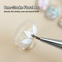 Fournitures professionnelles pour ongles de qualité salon, logo personnalisé, ensemble de 3 pinceaux pour nail art, pinceaux de coloration, de sculpture et de traçage