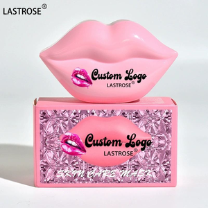 Private Label Crystal Gel Hydrogel Collagen Vegan Nourishing Moisturizing Plump Sleeping Lip Mask Sheet Pink Gold Lip Mouth Mask - Product Image 2