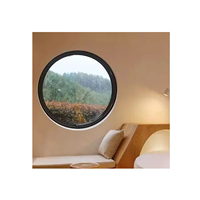 Fenêtre en verre fixe upvc/pvc matériaux cadre vinyle profils fenêtres rondes qui s'ouvrent