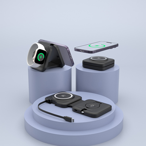 새로운 도착 마그네틱 충전기 무선 전화 홀더 자석 전화 14 15W 고속 접이식 무선 충전 - Product Image 6