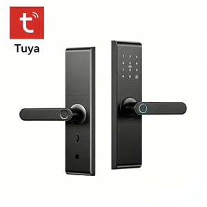 Tuya High-End Luxury Wood <b>Smart</b> Fingerprint Password <b>Lock</b> for Office Hotel Home Indoor with Cloud Data Storage Wi-Fi Network - Product Image 1