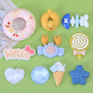 อุปกรณ์ตกแต่งเครื่องประดับ DIY ลายการ์ตูนชายหาดทะเล พร้อมเทคนิคการหยดสีแบบน้ำมัน กาวครีม รองเท้ารูประดับตกแต่ง แฮนด์เมด กิ๊บติดผม แผ่นปะขนาดเล็ก - Product Image 4