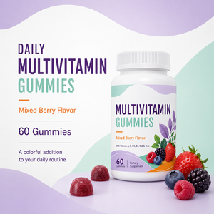 Complément Alimentaire Biologique Multivitamines Bonbons Gommeux Vitamines C B12 Soutien Immunitaire Antioxydant Personnalisable 2 Gommes - Product Image 2