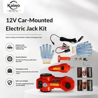 Cric hydraulique électrique 3-en-1 12V 3T/5T avec pompe de gonflage et clé à chocs pour voiture, SUV, berline