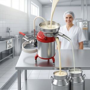 Séparateur de crème de lait en acier inoxydable 20 L/h, facile à utiliser, machine de traitement laitier avec pompe pour la séparation du lait - Product Image 5