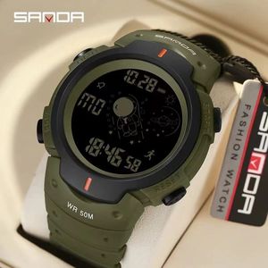 Montre de sport numérique Sanda 2155 269 pour homme, en TPU, avec affichage de la semaine, étanche, de marque supérieure, pour affaires - Product Image 6
