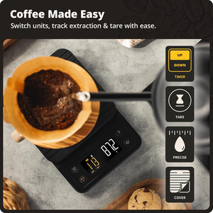 Báscula Digital de Cocina para Café Espresso, Báscula Electrónica para Alimentos, Báscula para Café de Goteo Manual con Temporizador USB - Product Image 2