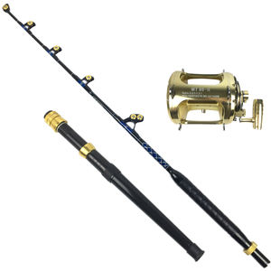 Trò chơi lớn nước mặn trolling cần câu và 80W CuộN kết hợp nhiệm vụ nặng nề CuộN biển trolling biển sâu cá ngừ cần câu <span class=keywords><strong>Reel</strong></span> Combo - Product Image 6