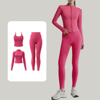 Ensemble de soutien-gorge de sport côtelé respirant taille haute pour femmes adultes, personnalisable, léger, grande taille, sans couture, pour yoga et entraînement en salle de sport, avec veste