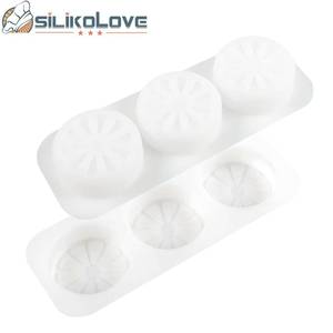 Custom Logo 3-Cavity DIY Handmade Pastry Silicone Orange/Lemon <b>Slice</b> Shape Decoration Chocolate <b>Cake</b> Soap Mold - Product Image 4