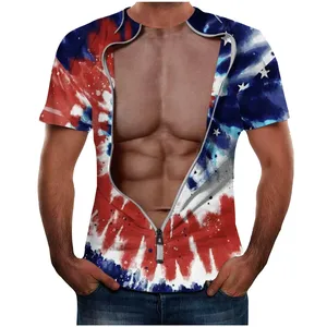 2024 Factory Straight hair 3D printed men's short sleeve T-shirt Fashion shirt 3D digital Printed Fun men's T-shirt