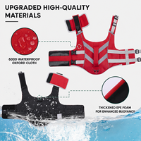 Gilet de sauvetage réfléchissant et réglable Oslueidy à haute flottabilité pour chiens de taille moyenne - Maillot de sauvetage pour animaux de compagnie pour la natation, la navigation de plaisance et le surf