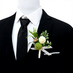 Boutonnière <span class=keywords><strong>de</strong></span> boda estilo coreano, broche para novio y <span class=keywords><strong>novia</strong></span>, corsage <span class=keywords><strong>de</strong></span> muñeca, ramo para padrino y dama <span class=keywords><strong>de</strong></span> honor, flor <span class=keywords><strong>de</strong></span> solapa artificial para <span class=keywords><strong>padres</strong></span> y familiares - Product Image 5