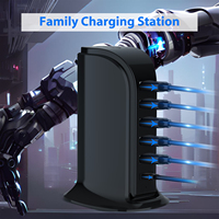Station de charge murale MAX 20W avec 5 ports USB, bloc de charge, concentrateur de charge, adaptateur USB 5 prises pour smartphones, maison, bureau