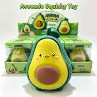 Boîte mystère Squishy en farine d'avocat à rebond lent, jouet sensoriel anti-stress et de décompression, doux, mignon, motif fruit de dessin animé, cadeau pour enfants