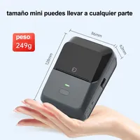 Etiket yazıcı P2 barkod yazıcı mavi diş taşınabilir termal etiket makinesi için telefon/tablet/pc/mac