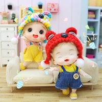 Vente en gros de mini poupées avec bonnet d'ours tricoté, petites poupées à visage fin, jouets en peluche, cadeau d'anniversaire pour enfants