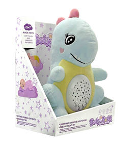 Jouet animal en <span class=keywords><strong>peluche</strong></span> douce avec projecteur <span class=keywords><strong>veilleuse</strong></span> et son apaisant lavable cadeau de poupée de confort pour bébé - Product Image 1