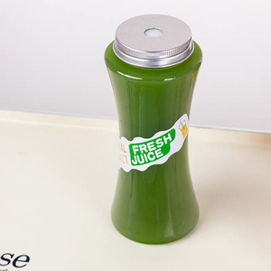 Bouteille de boisson jetable en PET avec couvercle à vis et étiquette adhésive pour thé au lait, soda, boisson, pot en plastique de forme cylindrique - Product Image 4