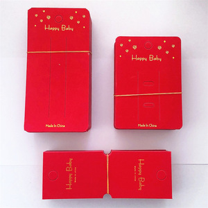 Carte en papier personnalisée <span class=keywords><strong>rouge</strong></span> à suspendre pour accessoires de coiffure DIY pour enfants et adultes - Product Image 1