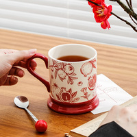 Premium Vintage tasse en céramique 400Ml Couple café thé vin bière mariage mi automne Festival cadeau luxe rétro maison tasse