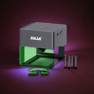 Mini lazer oyma makinesi DAJA DJ6 3W APP DIY Logo işareti MDF kontrplak ahşap taş kağıt kauçuk deri için taşınabilir oymacı