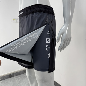 Pantalones Cortos de MMA de Alta Movilidad con Diseño de Pierna Dividida, Forro Interior que Absorbe la Humedad, Ideales para Kickboxing y BJJ - Product Image 3