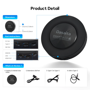 Dasaita Plug-and-Play <span class=keywords><strong>Adaptateur</strong></span> Carplay sans fil Smart AI Box pour Android Auto & Apple Carplay Filaire Car Play pour Tacoma & Accord - Product Image 6