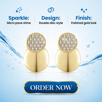 Boucles d'oreilles clous tendance minimalistes et élégantes en argent sterling 925 plaqué or avec zircon cubique taille marquise pour femme