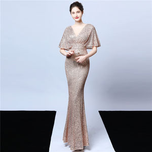 18013 # elegante de las mujeres de largo sirena formal dama de honor vestido de noche de lujo de vestidos árabe Reunión Anual de modelo de coche - Product Image 4