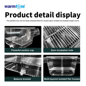 Tanque de Aislamiento para Cría de Peces de Plástico al por Mayor de Fábrica, Caja de Incubación para Alevines, para Guppys, Bettas, Camarones, Peces Bebé, Uso Seguro en Guarderías - Product Image 4