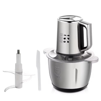 Robot culinaire 3L Capacité Bonne qualité et sécurité d'utilisation Hachoir à viande Corps en acier inoxydable 1000w