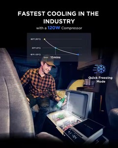 <span class=keywords><strong>ECOFLOW</strong></span> GLACIER Refroidisseur électrique portable 40 Qt (38L) Machine à glaçons Double zone WIFI APP Contrôle Réfrigérateur solaire Réfrigérateur de voiture - Product Image 5