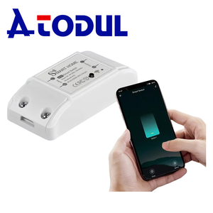 Interruptor Inteligente <span class=keywords><strong>WiFi</strong></span>, Módulo de Interruptor Inteligente de 10A, Control Remoto por Aplicación Móvil, Temporizador, Interruptor para Luces/Cortinas/<span class=keywords><strong>Aire</strong></span> <span class=keywords><strong>Acondicionado</strong></span> para Hogar Inteligente - Product Image 1