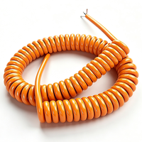 Kabel Ekstensi Spiral 3 Inti TPU PUR dengan Pegas Listrik