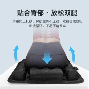 Cojín de asiento con masaje de aire JFT, versión inteligente alimentada por USB, de TPU negro, para oficina, hogar, sala de estar, dormitorio - Product Image 4