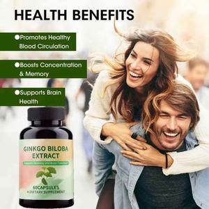 Cápsulas de Suplemento OEM em Lote de 300mg 500 Extratos de Ginseng e <span class=keywords><strong>Ginkgo</strong></span> Biloba para Adultos Não Recomendado para Mulheres Grávidas - Product Image 3