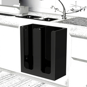 Portavasos de Papel Acrílico Personalizado para Mostrador, Caja de Almacenamiento de Vasos de Café con Rejilla Dividida, Tapa con Pajita, Diseño Superpuesto - Product Image 2