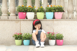 Pots de plantes en plastique déco de jardin <span class=keywords><strong>Pot</strong></span> de fleurs paresseux de forme ronde <span class=keywords><strong>Pot</strong></span> de fleurs à arrosage automatique <span class=keywords><strong>Pot</strong></span> de plantes à jardiner - Product Image 4