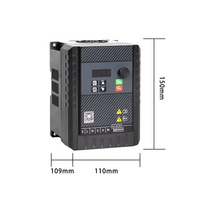 Variateur de fréquence monophasé AC 0,75 kW 1,5 kW 2,2 kW 220 V 380 V pour le contrôle de vitesse des petits moteurs de convoyeurs
