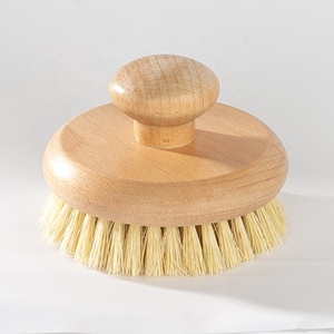 Cepillo de baño de ducha exfoliante Natural de mano, exfoliante corporal Manual redondo, SPA depurador, cepillado en seco, cepillo corporal de sisal de madera - Product Image 2