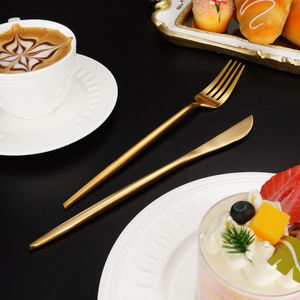 Qzq nóng bán cổ điển gương đánh bóng muỗng nĩa 304 thép không gỉ vàng bạc Đảng 16-Piece thiết lập dao kéo - Product Image 4